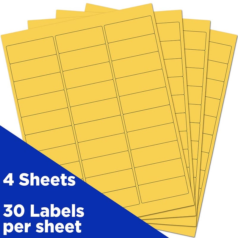 JAM PAPER Return Address Labels - Standard Mailing - 1 x 2 5/8 - Yellow - 120 Shipping Labels/Pack - Image 2